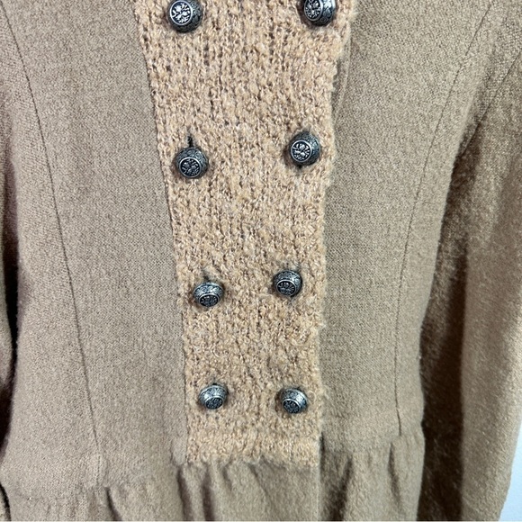 Anthropologie Moth Midtown Brown Wool Coat sz L - Picture 7 of 9